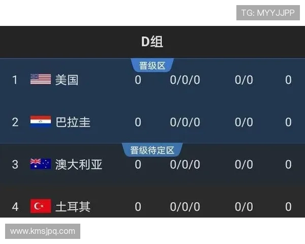 世界杯美国队D组积分形势分析